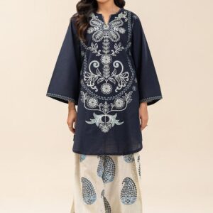 Navy Ethnic Embroidered 2PC Set