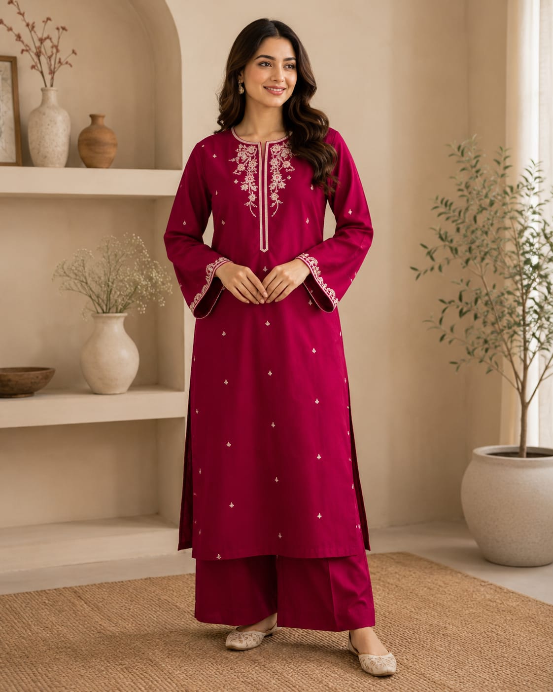 Gulnaar Grace – Embroidered 2PC Suit