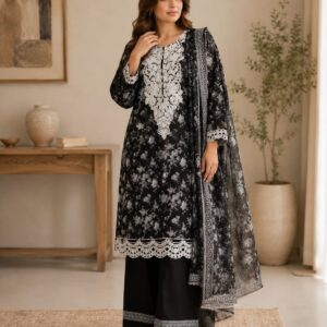 Noor-e-Siyah - 3PC Embroidered Suit