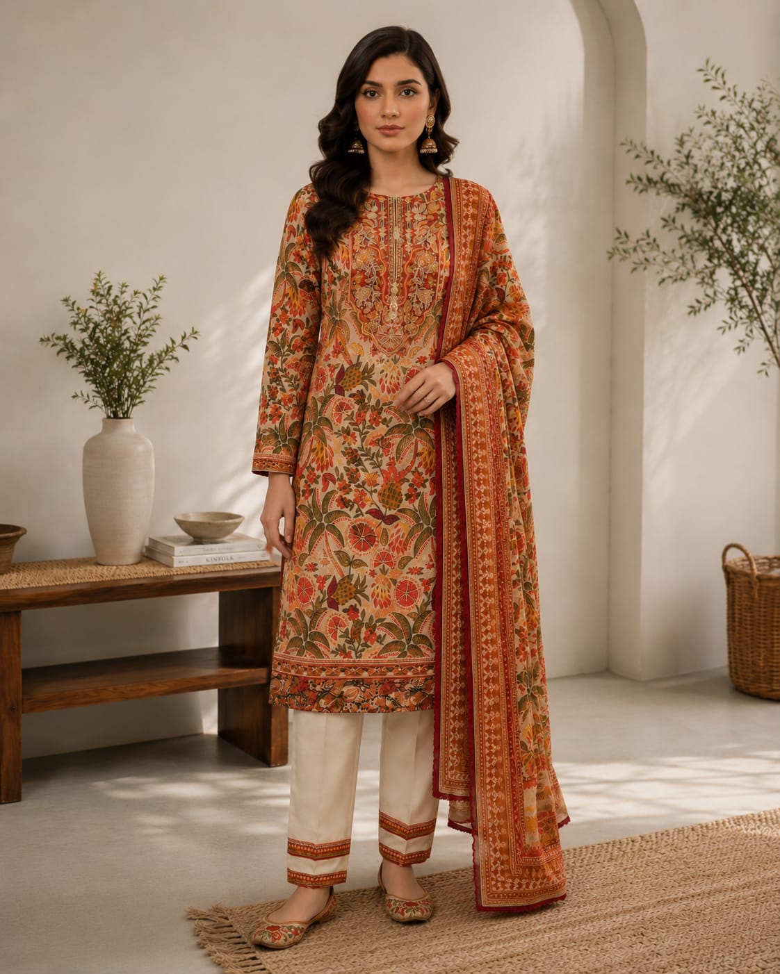Rang-e-Bahar - 3PC Embroidered Suit