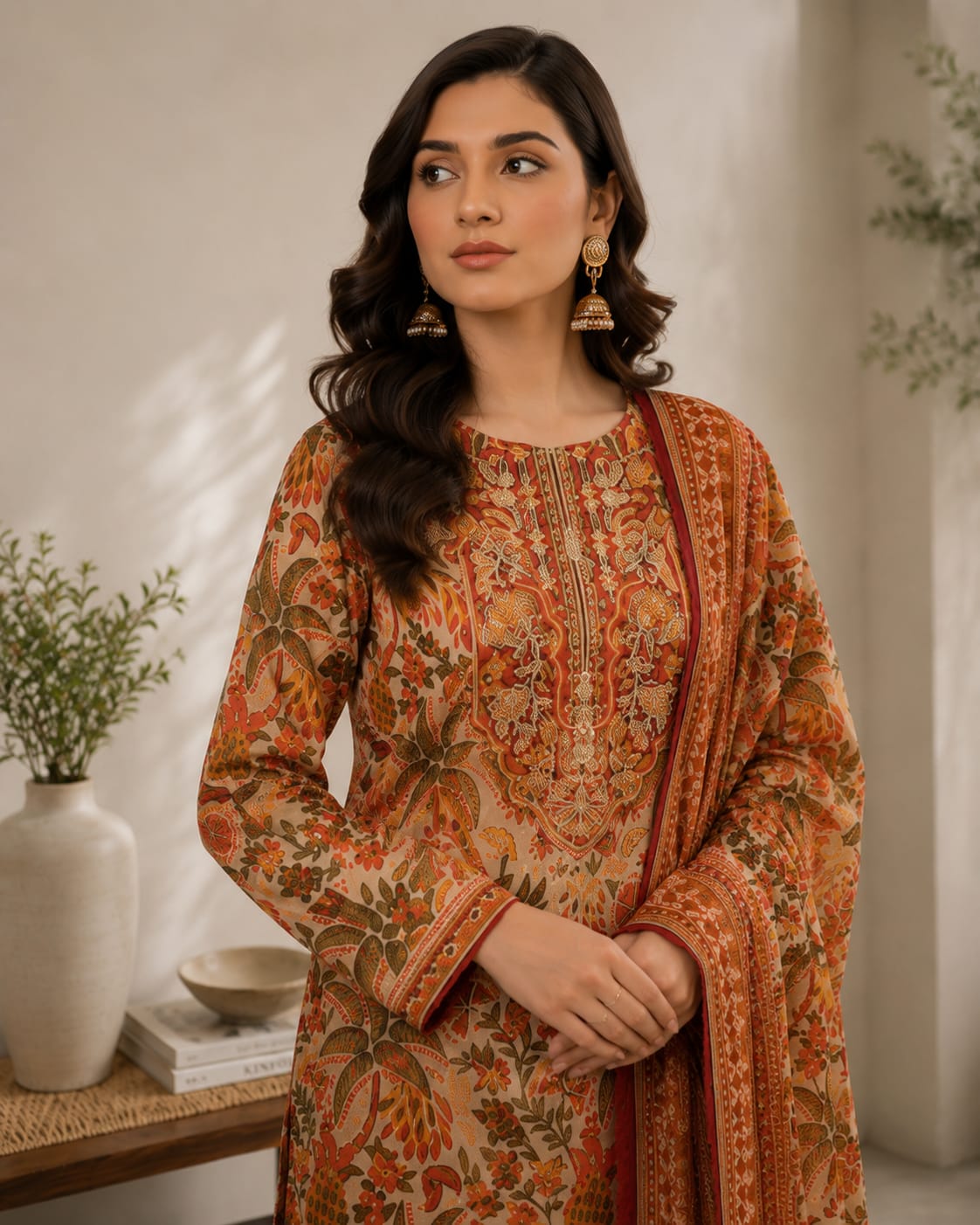 Rang-e-Bahar - 3PC Embroidered Suit - Image 3