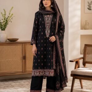 Shab-e-Noor – 3PC Embroidered Suit