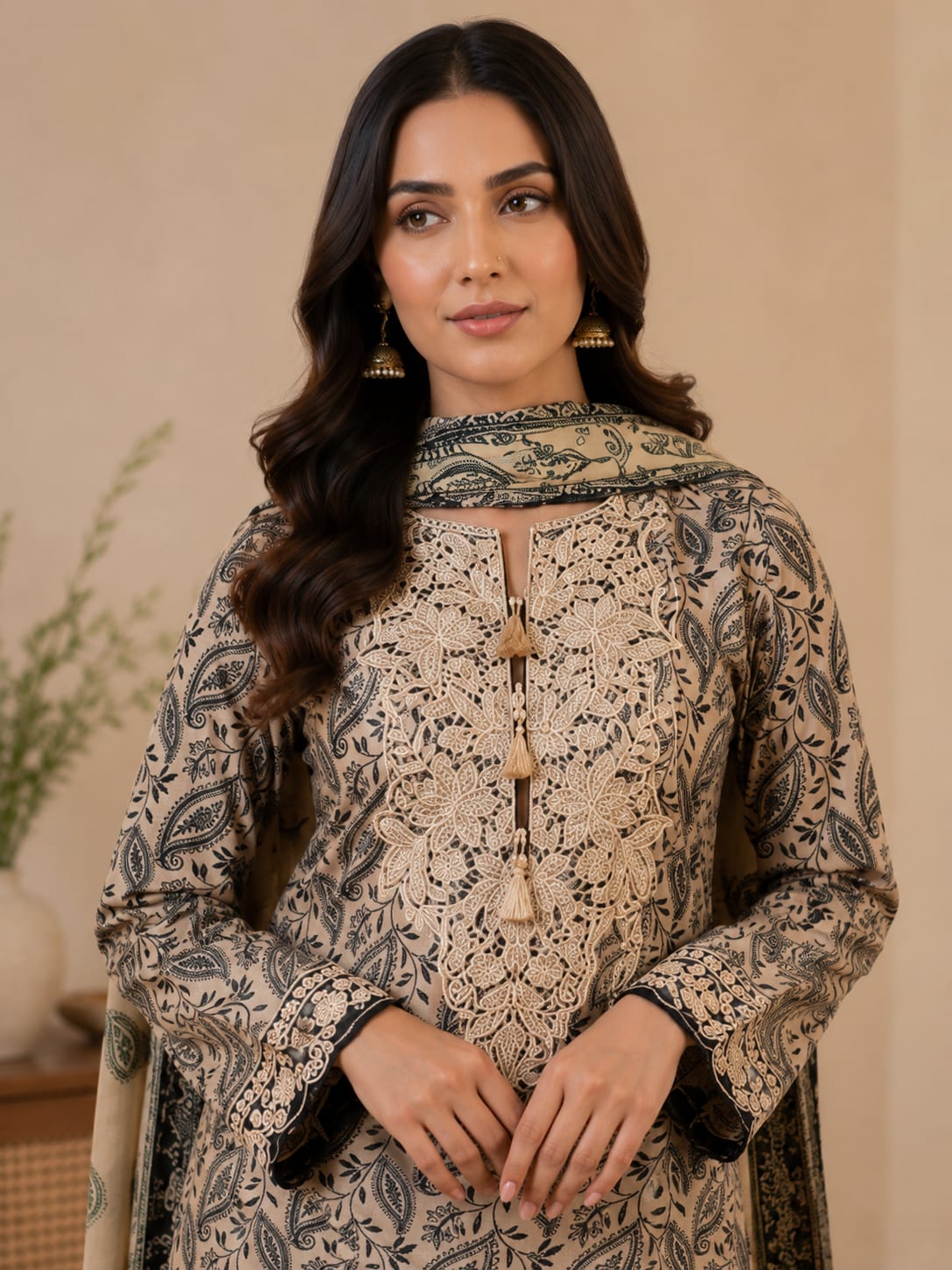 Ember – 3PC Embroidered Suit - Image 2