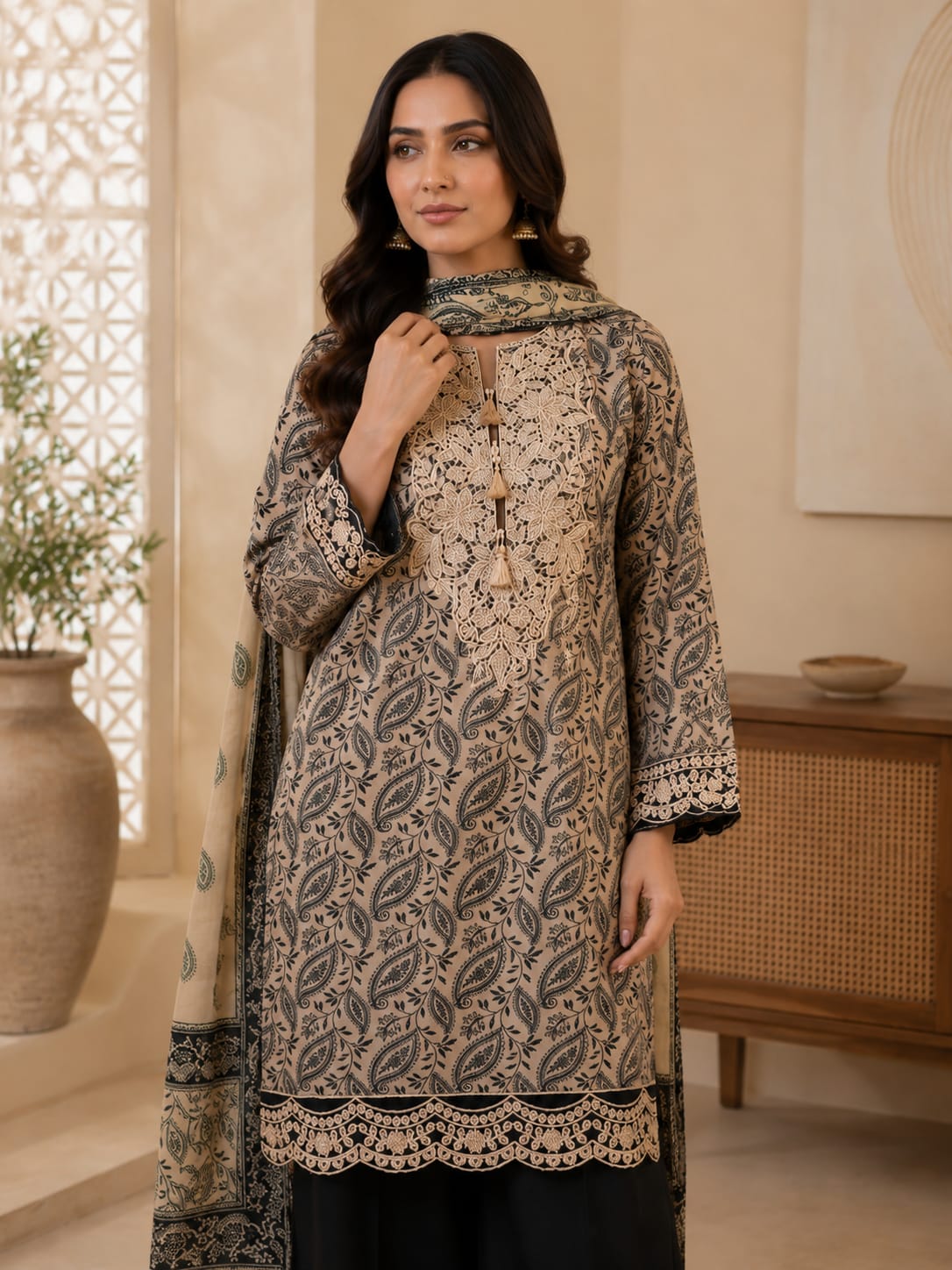 Ember – 3PC Embroidered Suit - Image 3